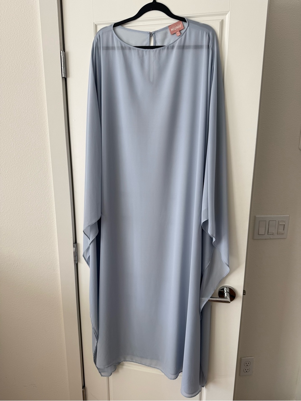 Show Me Your MuMu Olsen Maxi Caftan Dress in Pale Blue- No Under Dress